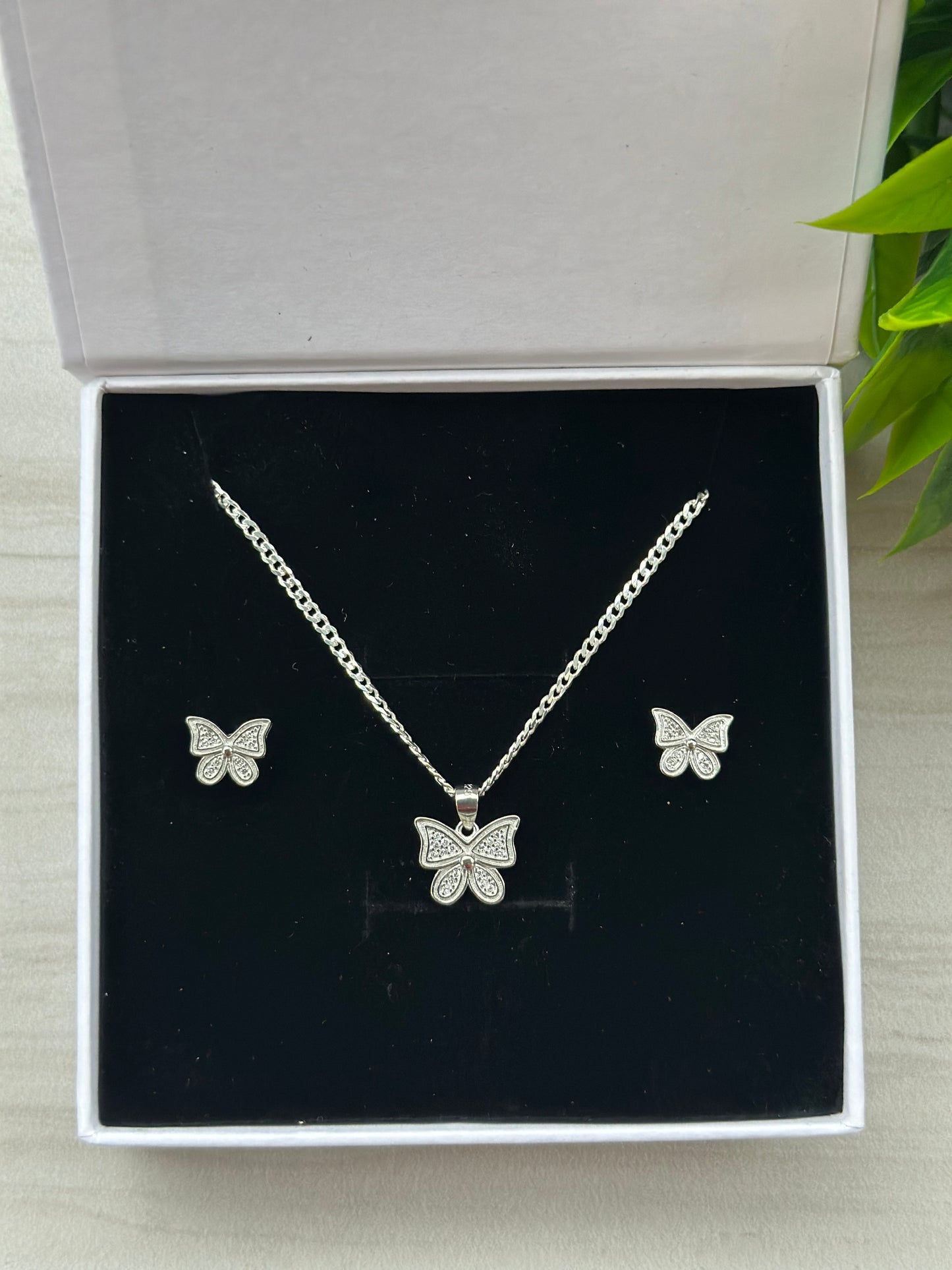 Silver Butterfly Set