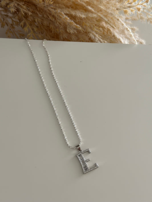 Silver Initial Necklace